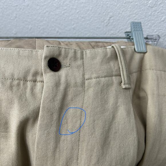 AYR The Pal Pleated Twill Pants Men’s 33x32 Khaki Relaxed Fit Straight Leg - Picture 10 of 12